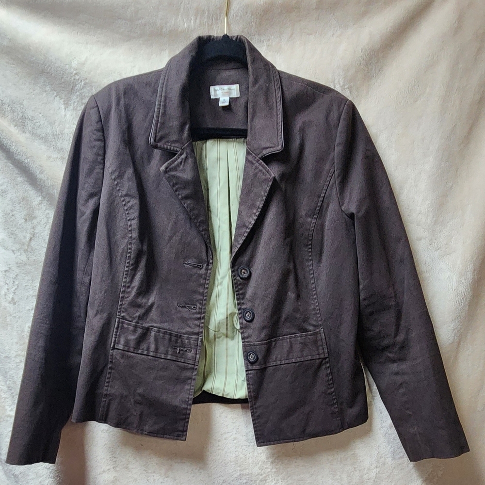 Isaac Mizrahi Brown Blazer Tailored Suit Jacket